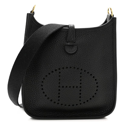 Hermes Taurillon Clemence Evelyne TPM Black 1 of 11