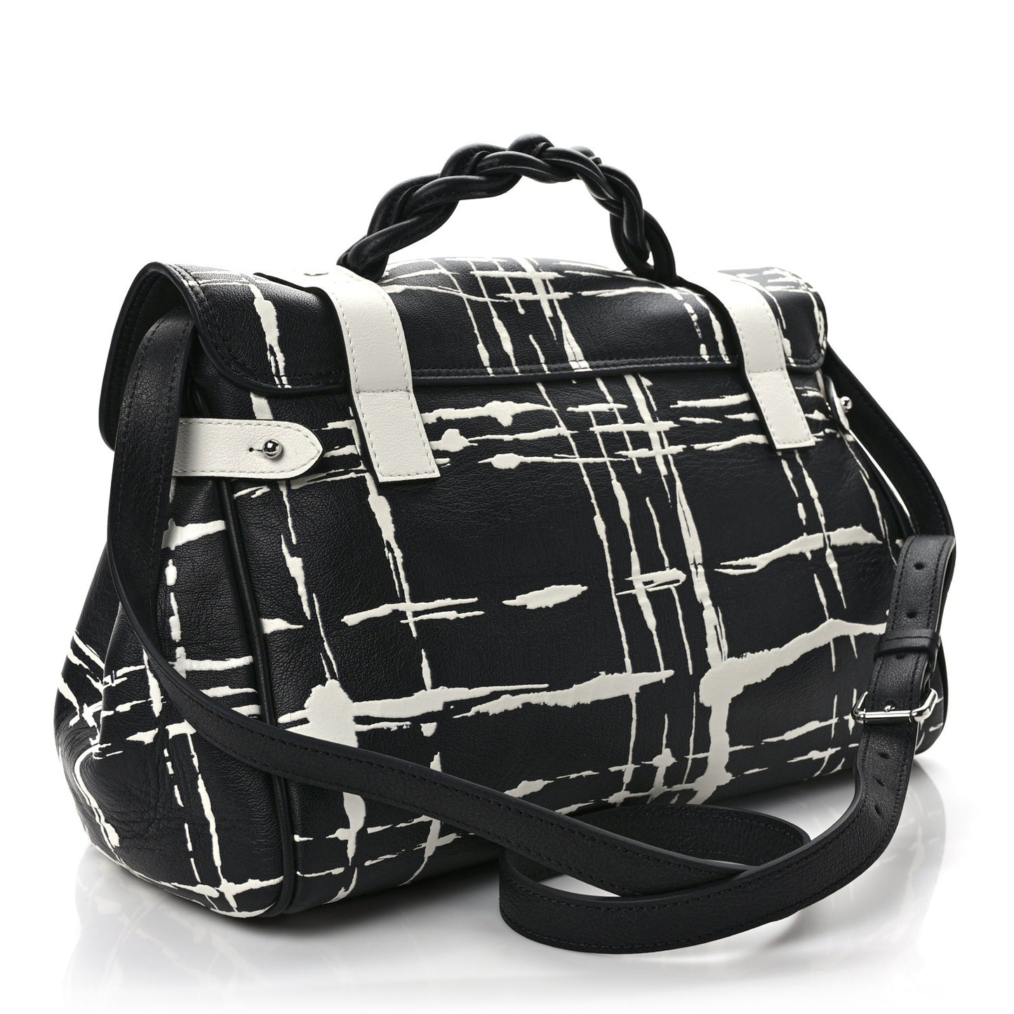Polished Buffalo Check Printed Medium Alexa Black White