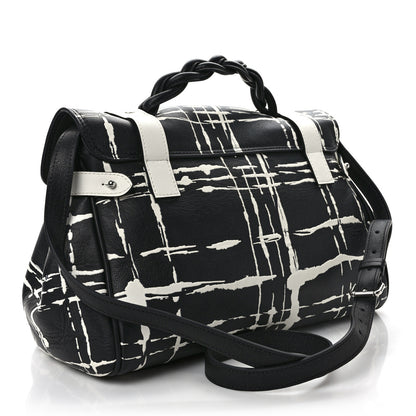 Mulberry Polished Buffalo Check Printed Medium Alexa Black White 3 of 8