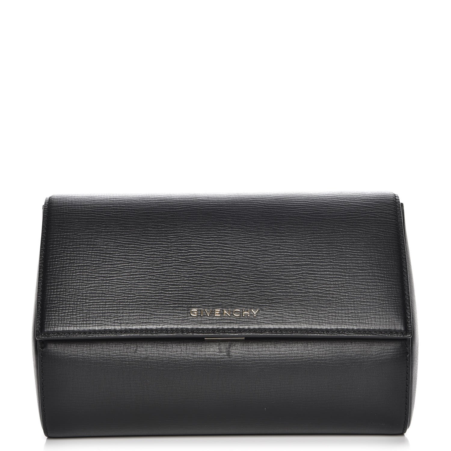 Givenchy Textured Calfskin Pandora Box Clutch Black 1 of 6