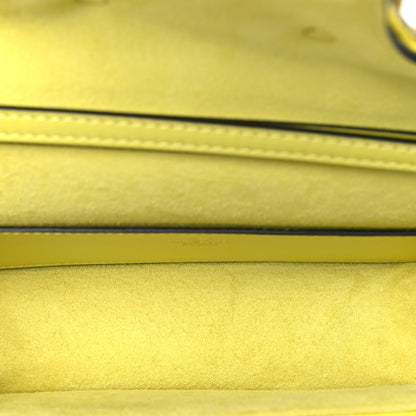 Valentino Garavani Crystal Nappa Enamel Vlogo Small Loco Shoulder Bag Lemon Cedar 5 of 10