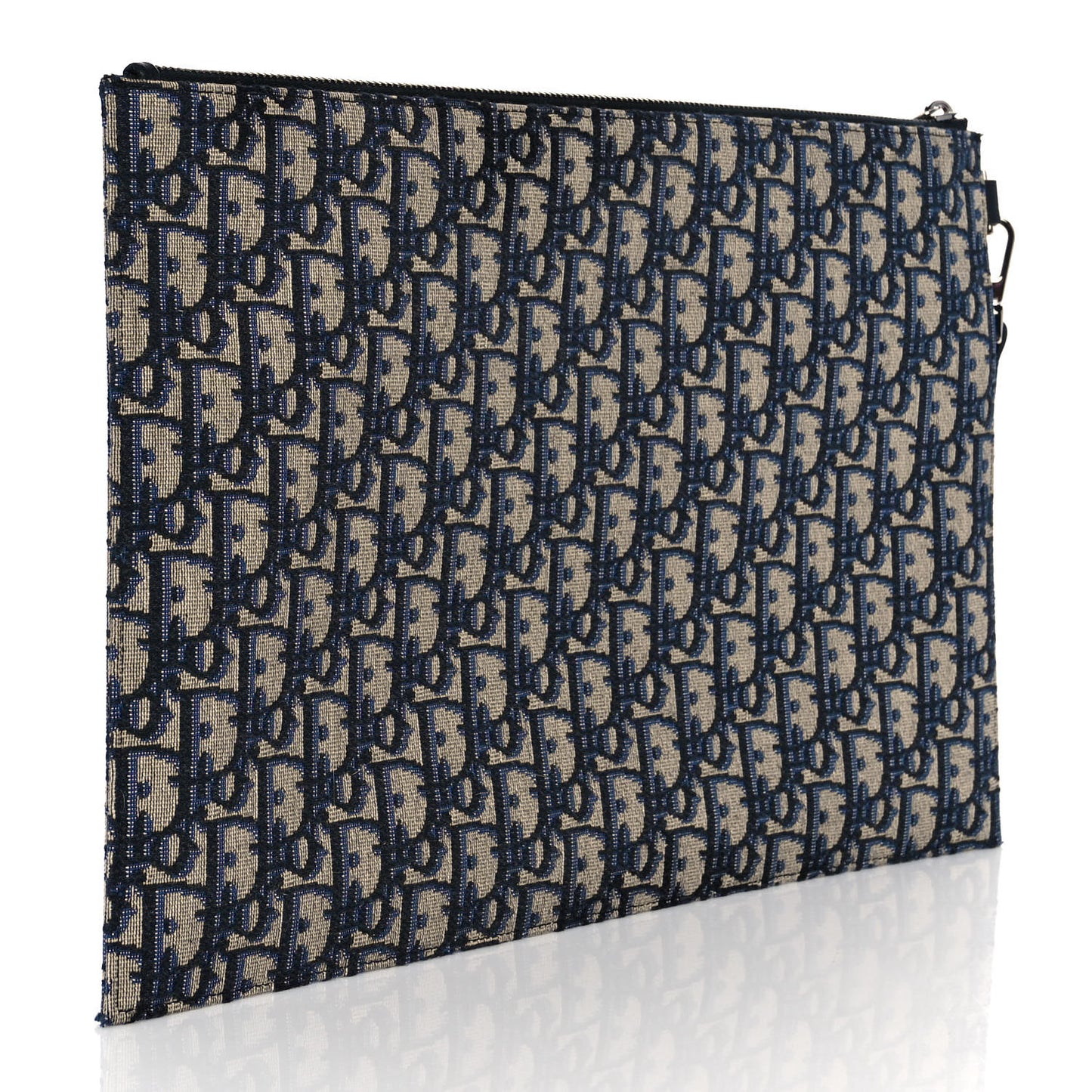 Oblique A4 Flat Pouch Clutch Blue
