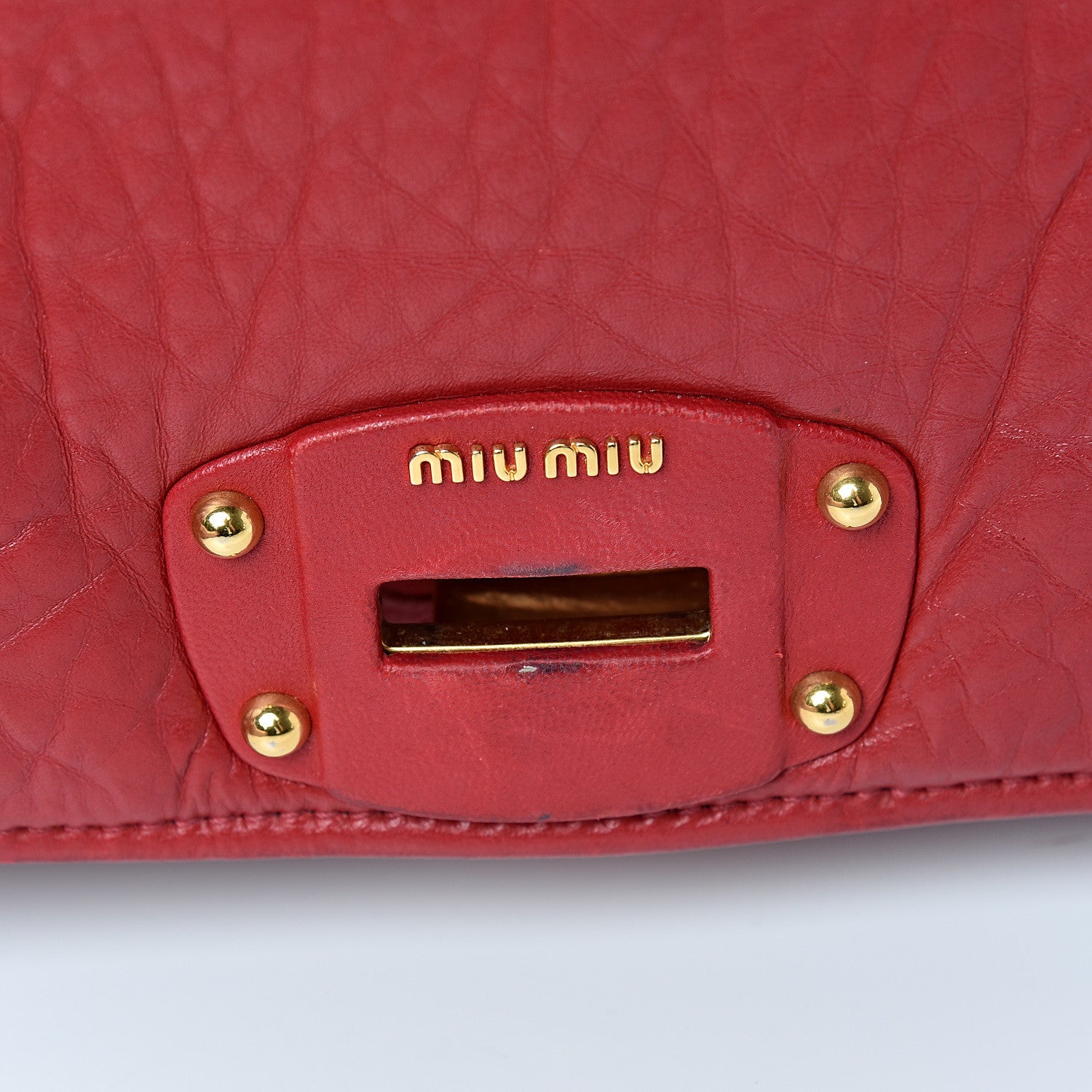 Miu Miu Nappa Padded Shoulder Bag Rubino 14 of 20