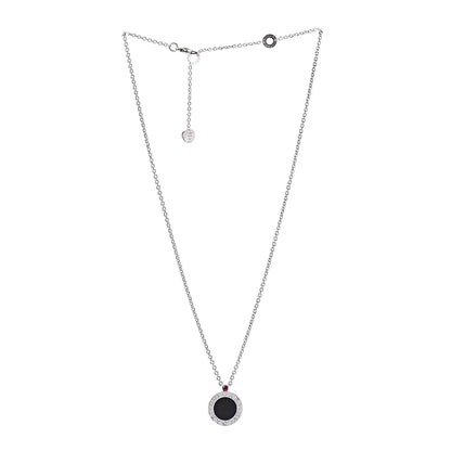 Bulgari Sterling Silver Black Onyx Ruby Save The Children Anniversary Pendant Necklace 3 of 5