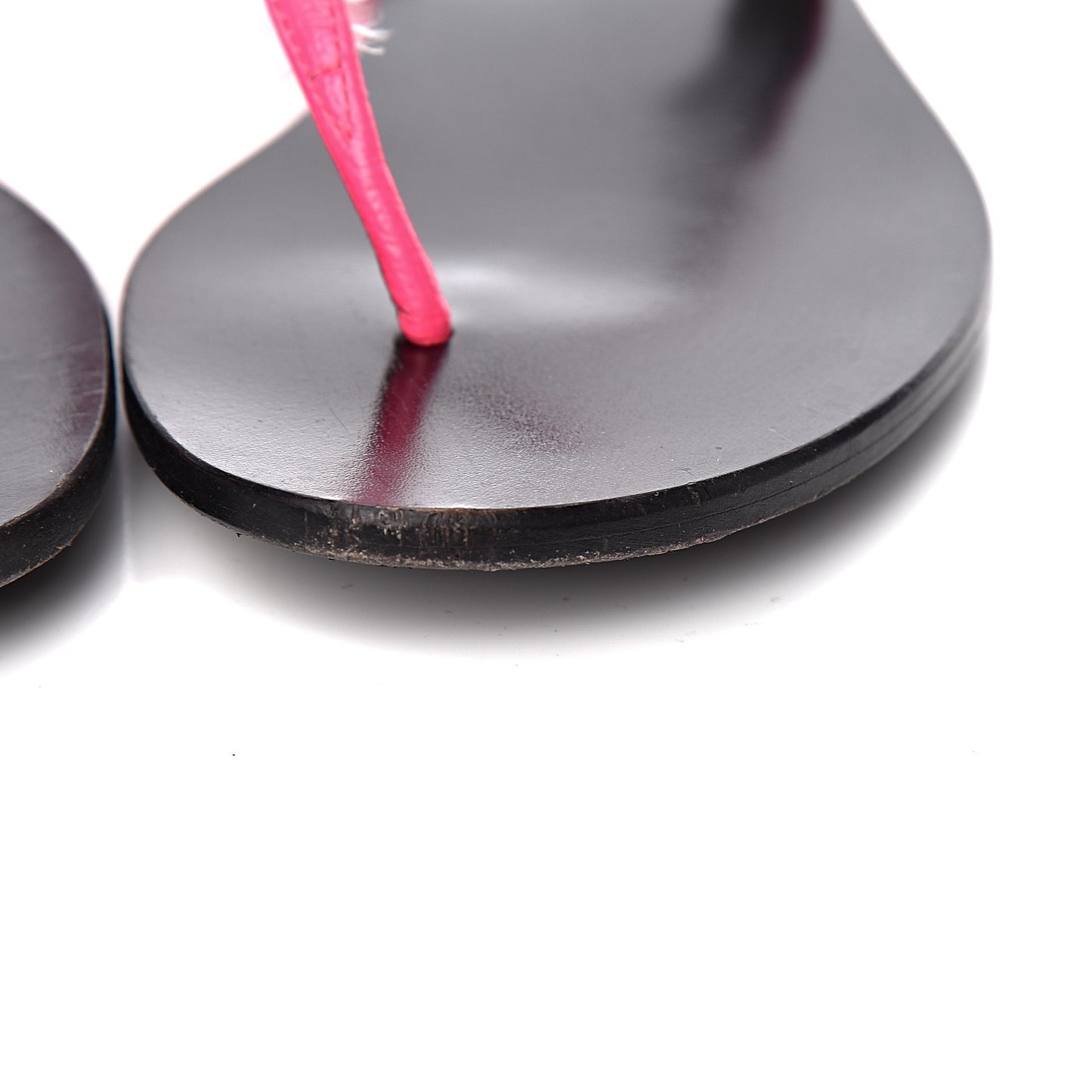 Calfskin GG Marmont Thong Sandals 38 Fuxia Fluo