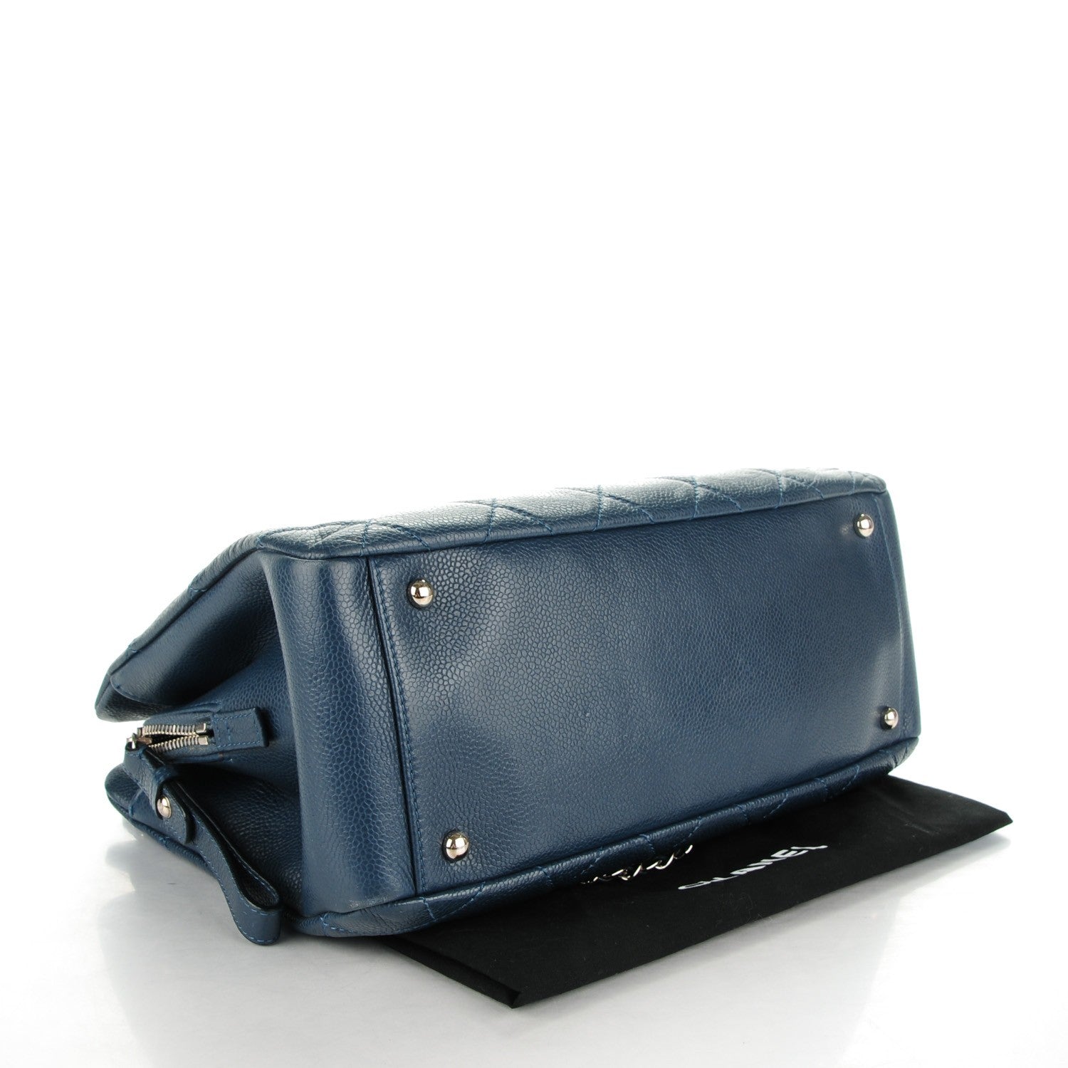 Chanel Caviar Quilted Timeless CC Tote Blue 4 of 8