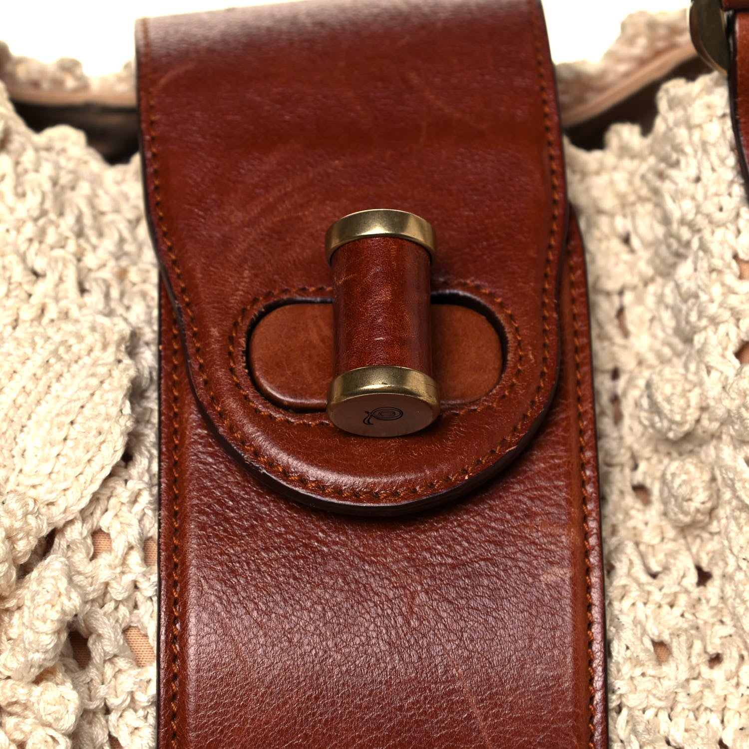 Alexander McQueen Nylon Crochet Novak Bag Tan 13 of 20
