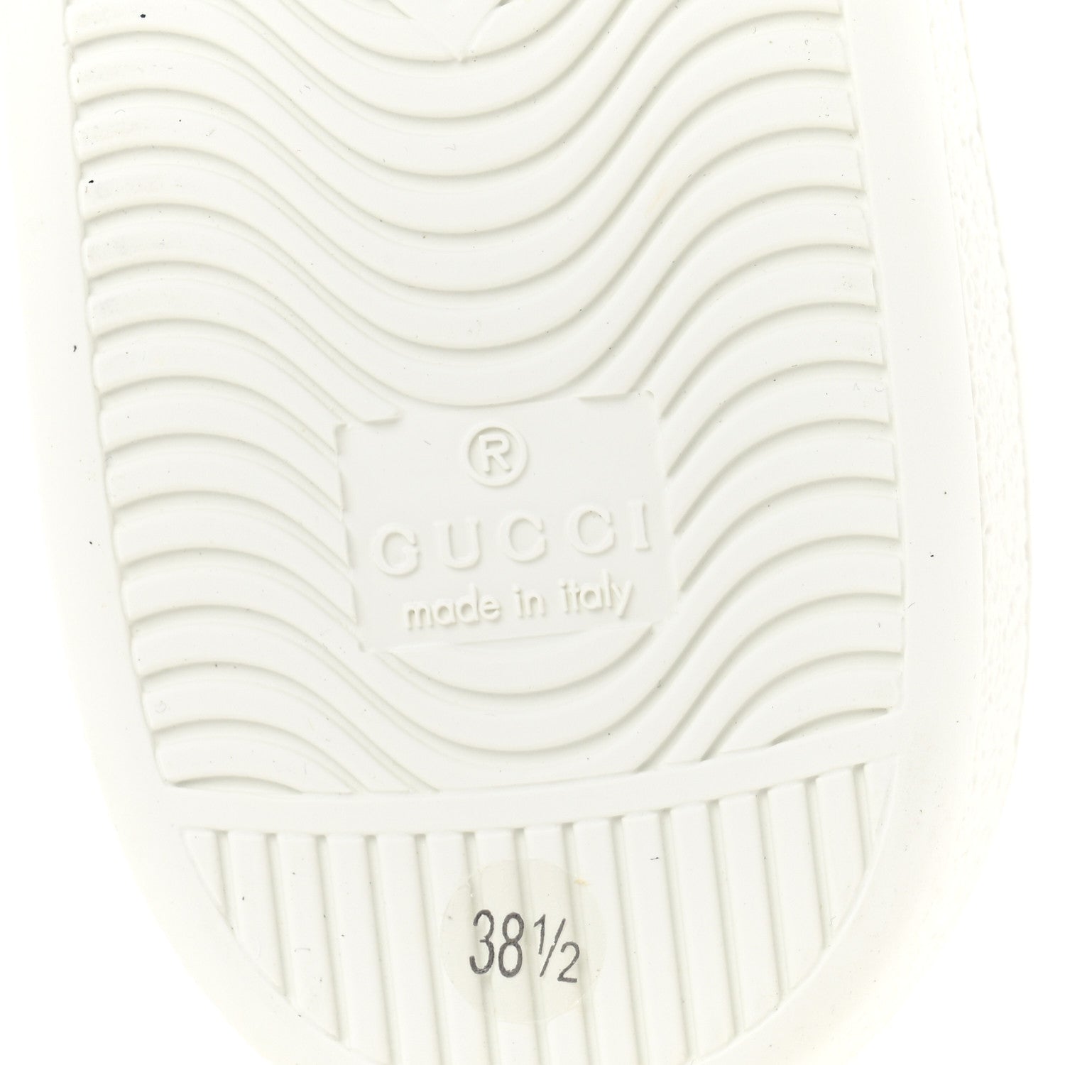 Gucci Calfskin Interlocking G Perforated Womens Ace Sneakers 38.5 White Grey Sky 7 of 10