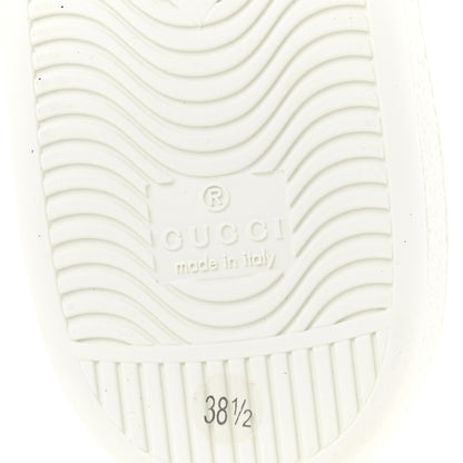 Gucci Calfskin Interlocking G Perforated Womens Ace Sneakers 38.5 White Grey Sky 7 of 10