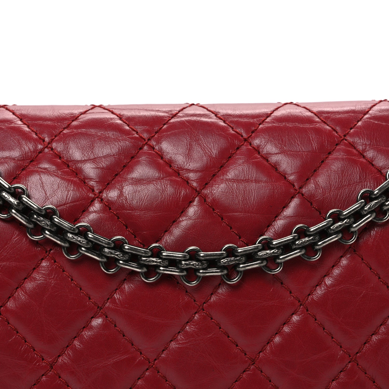 Chanel Aged Calfskin Quilted 2.55 Reissue 225 Flap Red 8 of 11