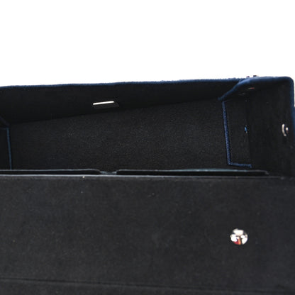 Fendi Fabric Jacquard Reactive Jean Denim Vitello Cover FF Baguette Soft Trunk Blue Black 4 of 7