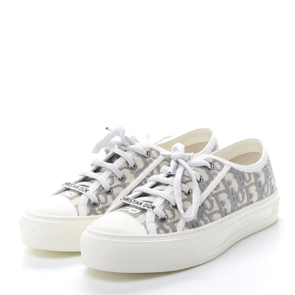 Christian Dior Canvas Oblique Walk'N'Dior Low Top Sneakers 38.5 Grey Stone 3 of 9