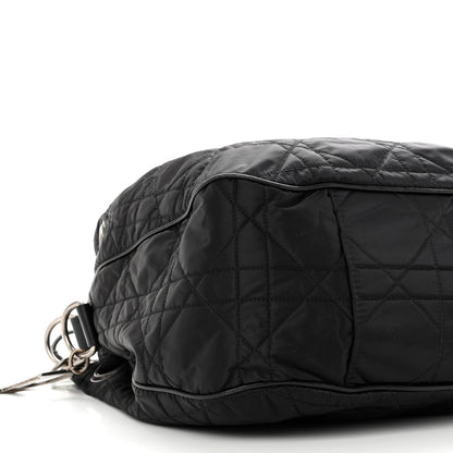 Christian Dior Nylon Cannage Drawstring Bag Black 8 of 11