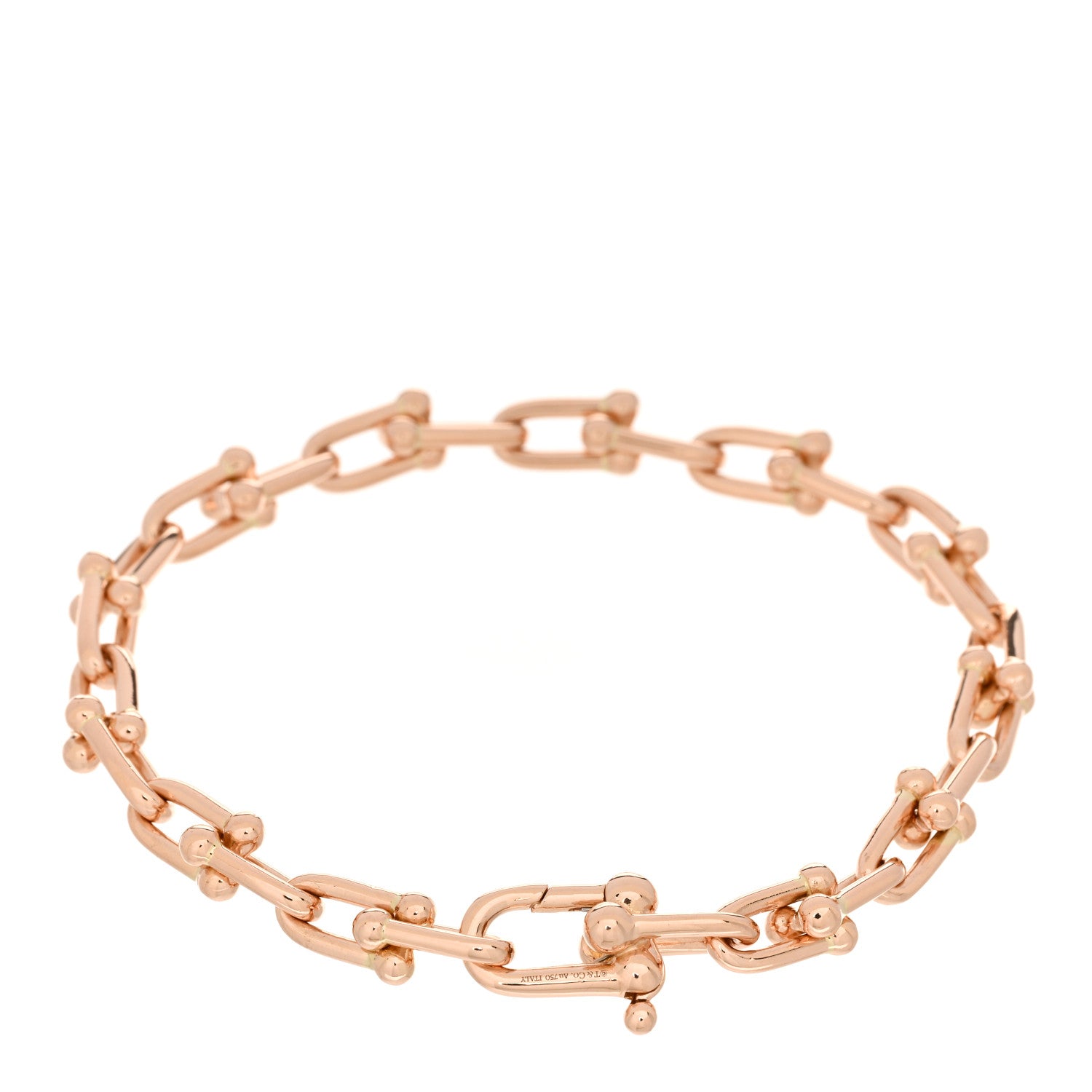 Tiffany 18K Rose Gold Small HardWear Link Bracelet 2 of 3