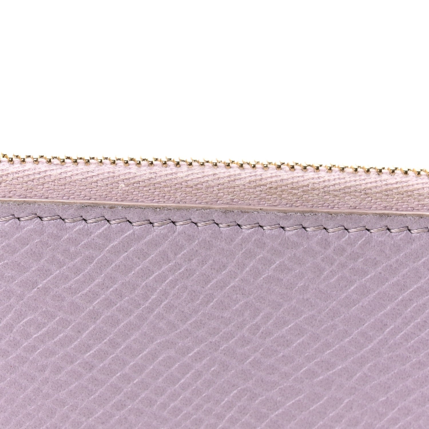 Celine Drummed Calfskin Medium Half Zip Multifunction Wallet Coin Purse Liliac 10 of 12