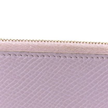 Celine Drummed Calfskin Medium Half Zip Multifunction Wallet Coin Purse Liliac 10 of 12