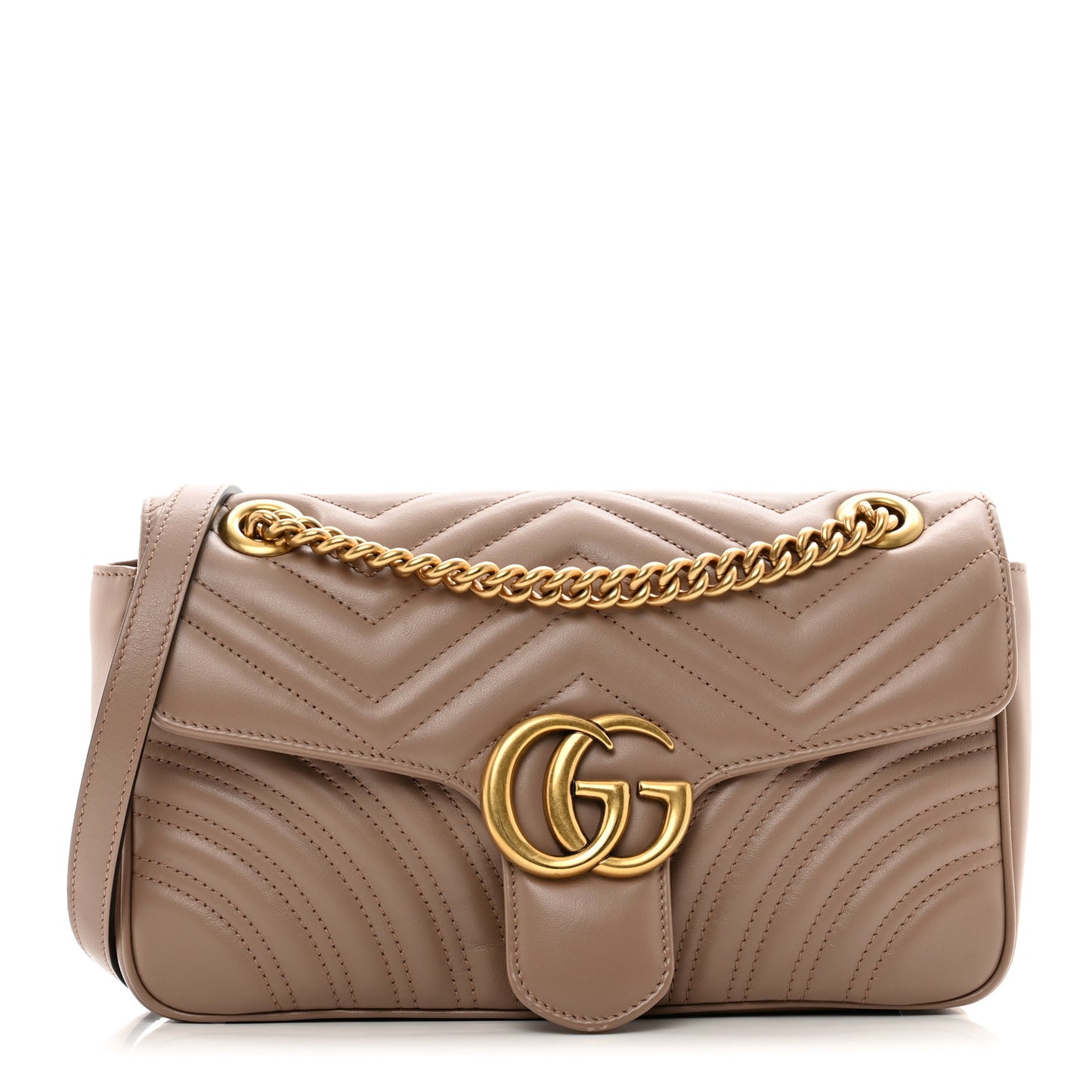 Calfskin Matelasse Small GG Marmont Shoulder Bag Porcelain Rose