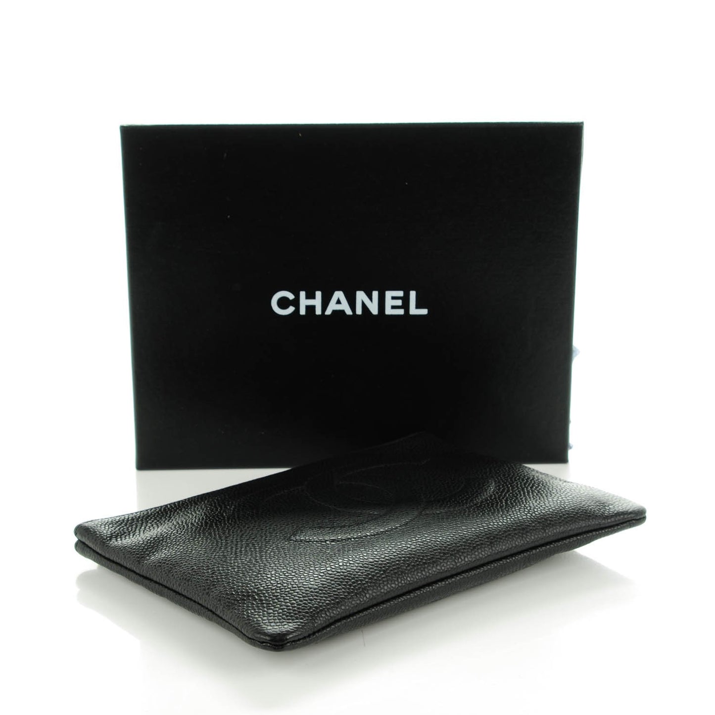Caviar CC Flat Cosmetic Pouch Black