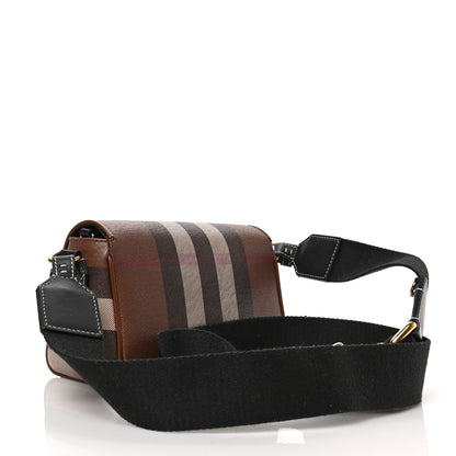 Burberry E-canvas Check Dorset Crossbody Dark Birch Brown 3 of 8