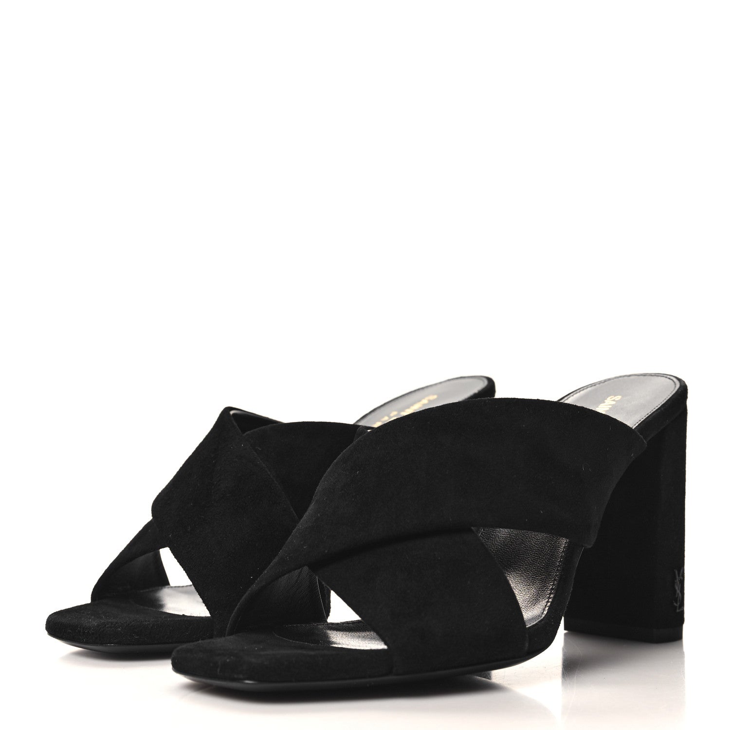 Saint Laurent Suede LouLou Mules 37 Black 3 of 9