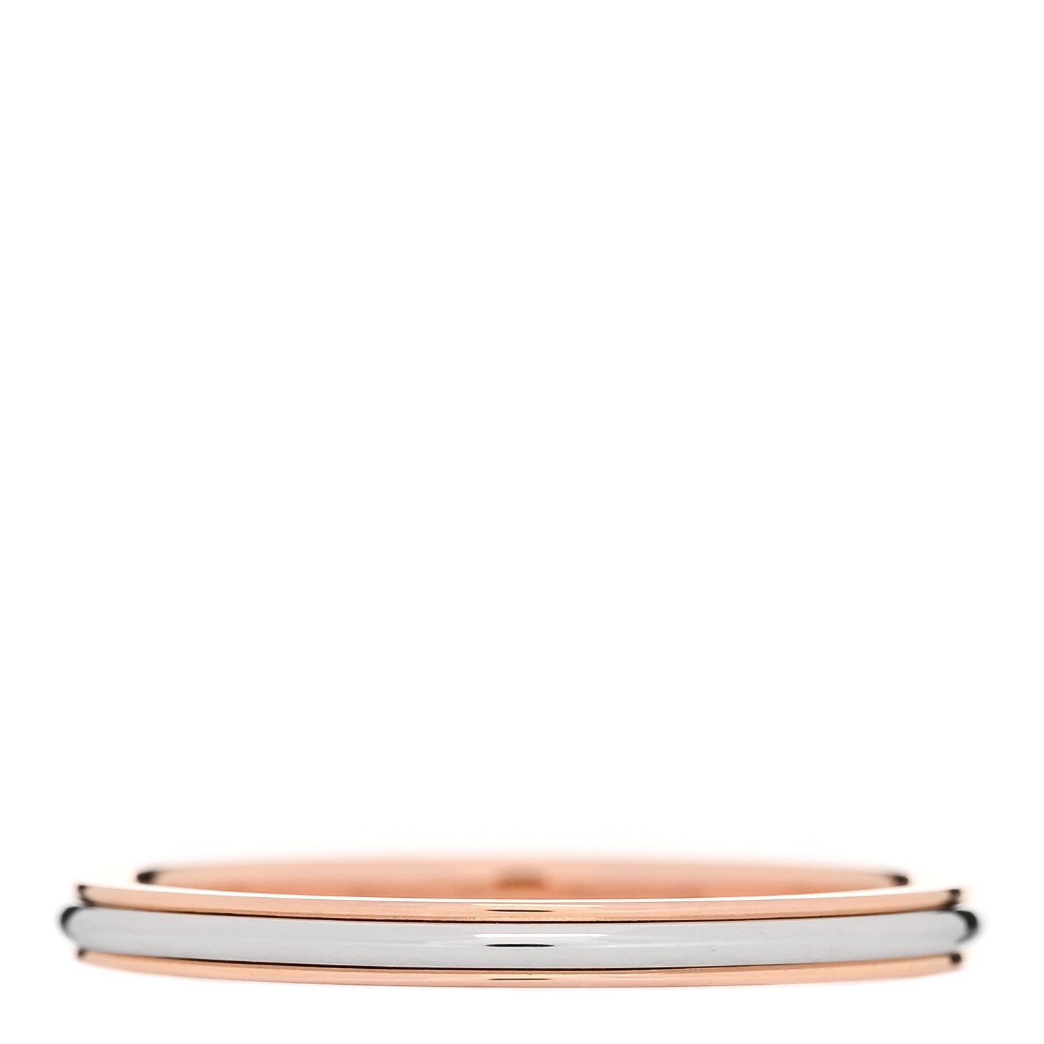 Tiffany Platinum 18K Rose Gold Lucida 2mm Band Ring 58 8.5 3 of 5