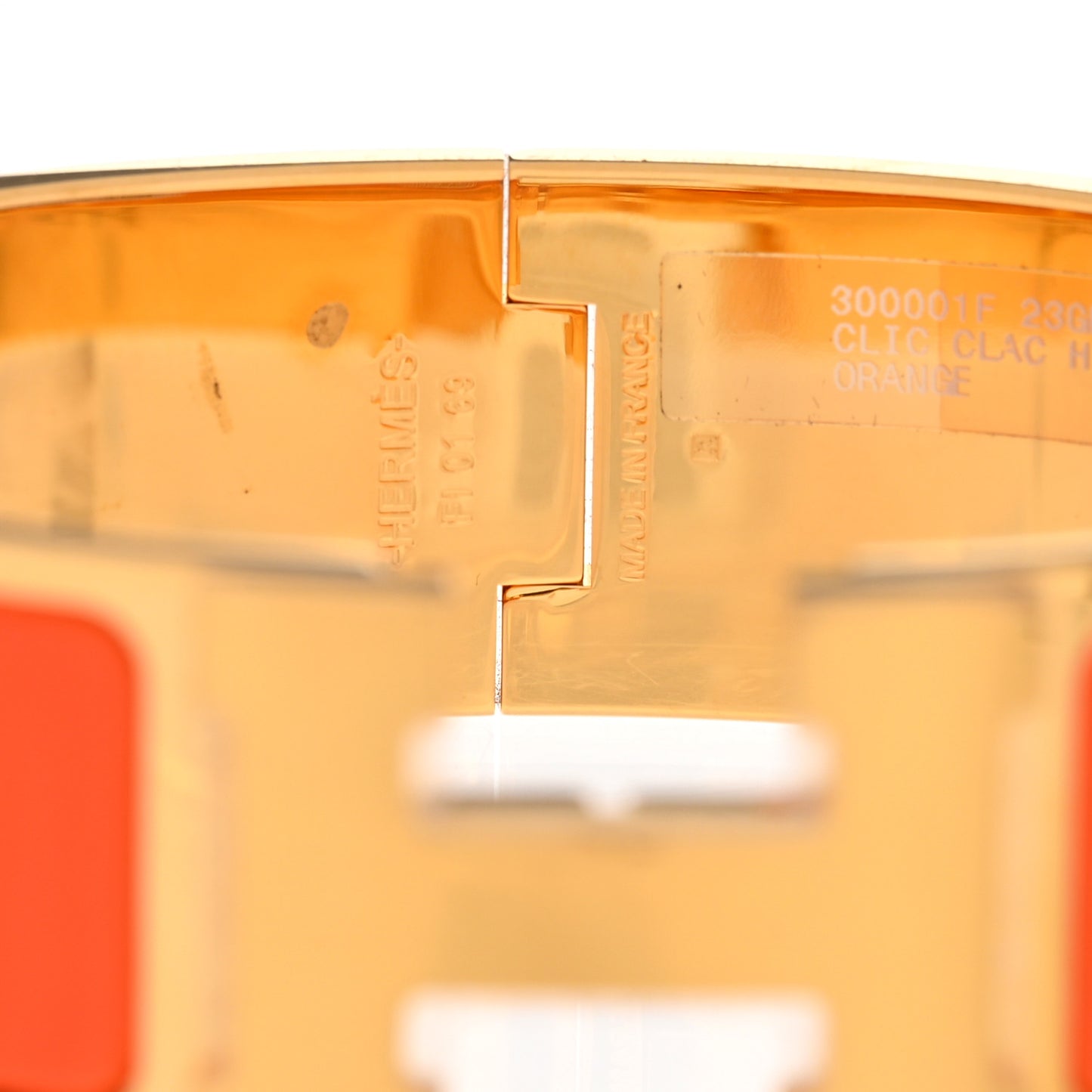Enamel Wide Clic Clac H Bracelet GM Orange