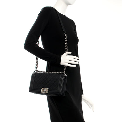 Chanel Iridescent Caviar Quilted Medium Boy Flap Black 2 of 12