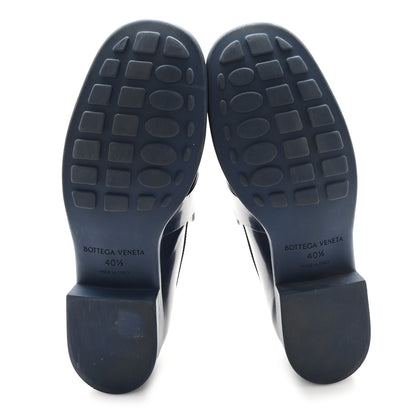Bottega Veneta Glossy Calfskin Monsieur Loafers 40.5 Navy Blue 6 of 9