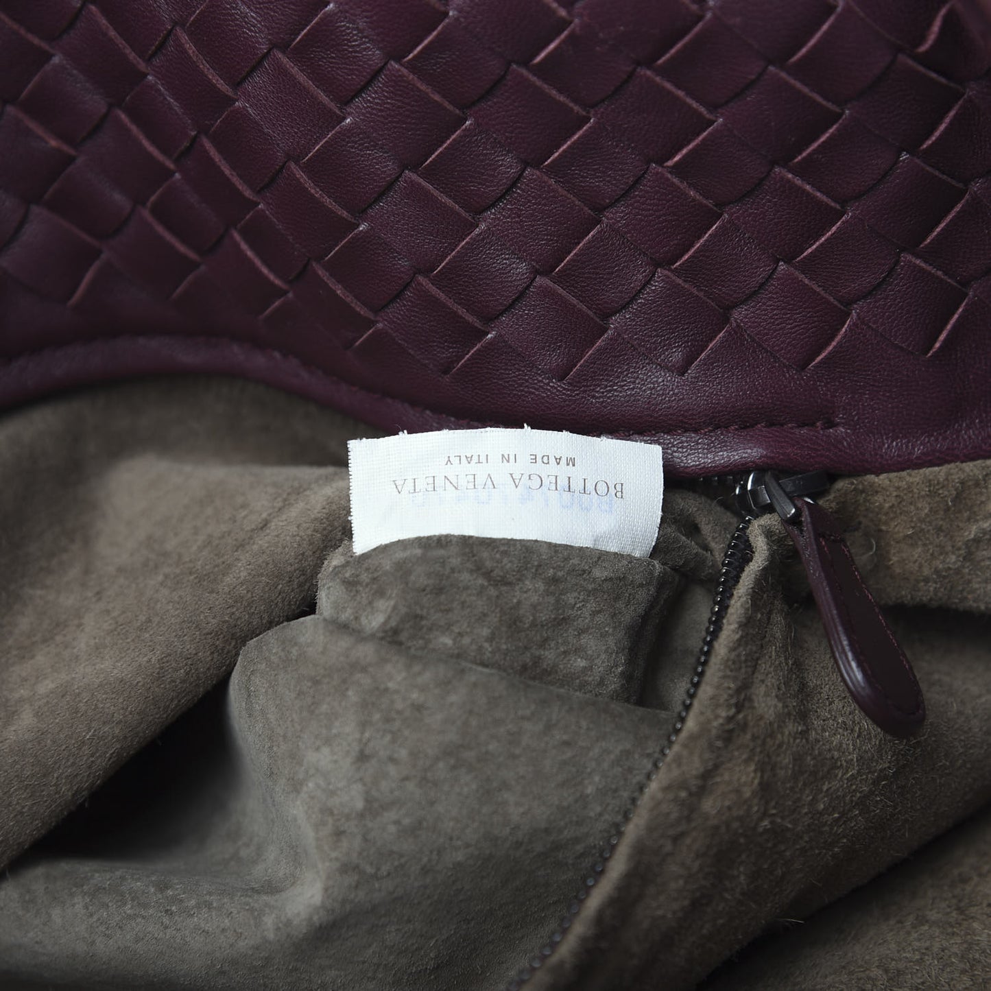 Nappa Intrecciato Large Cesta Tote Aubergine