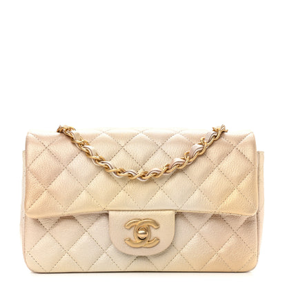 Chanel Metallic Goatskin Quilted Mini Rectangular Flap Gold 1 of 10