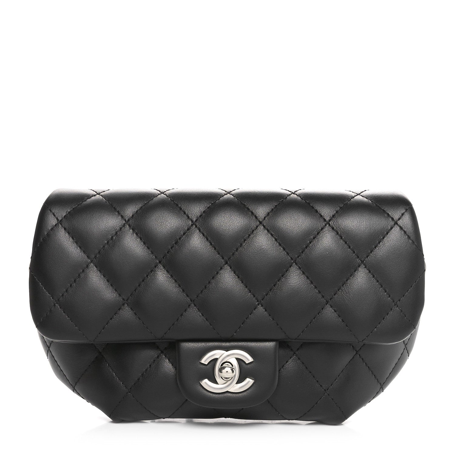 Chanel Calfskin Quilted CC Uniform Flap Belt Bag Black 1 of 11