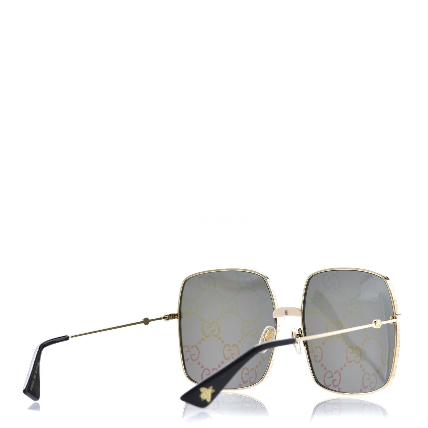 Rectangular Frame Sunglasses GG0414S Black