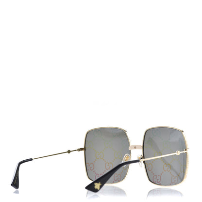 Gucci Rectangular Frame Sunglasses GG0414S Black 2 of 9