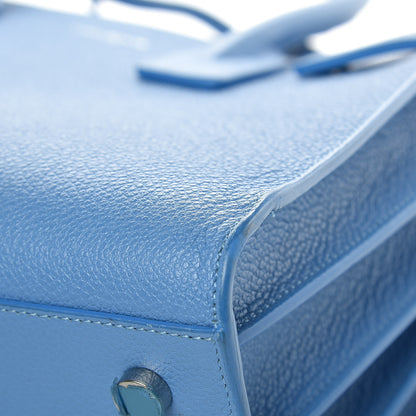 Saint Laurent Grained Calfskin Baby Sac De Jour Blue Clair 10 of 11