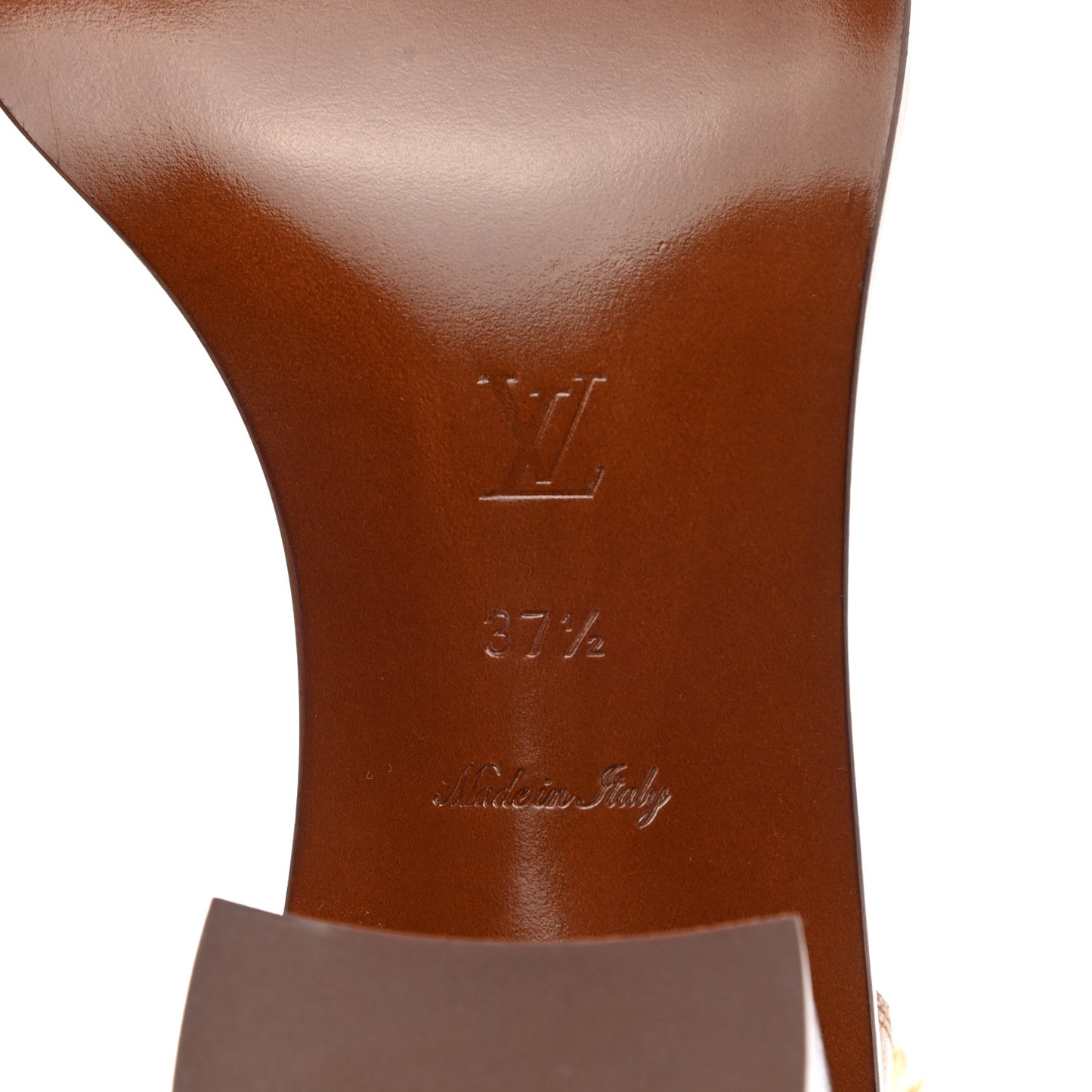 Calfskin Monogram Passenger Sandals 37.5 Cognac