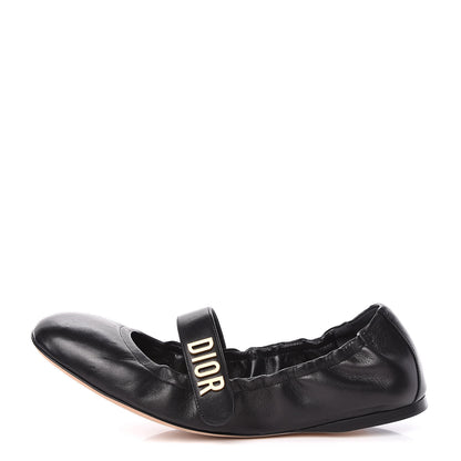 Christian Dior Lambskin Baby-D Ballerina Flats 39.5 Black 1 of 13