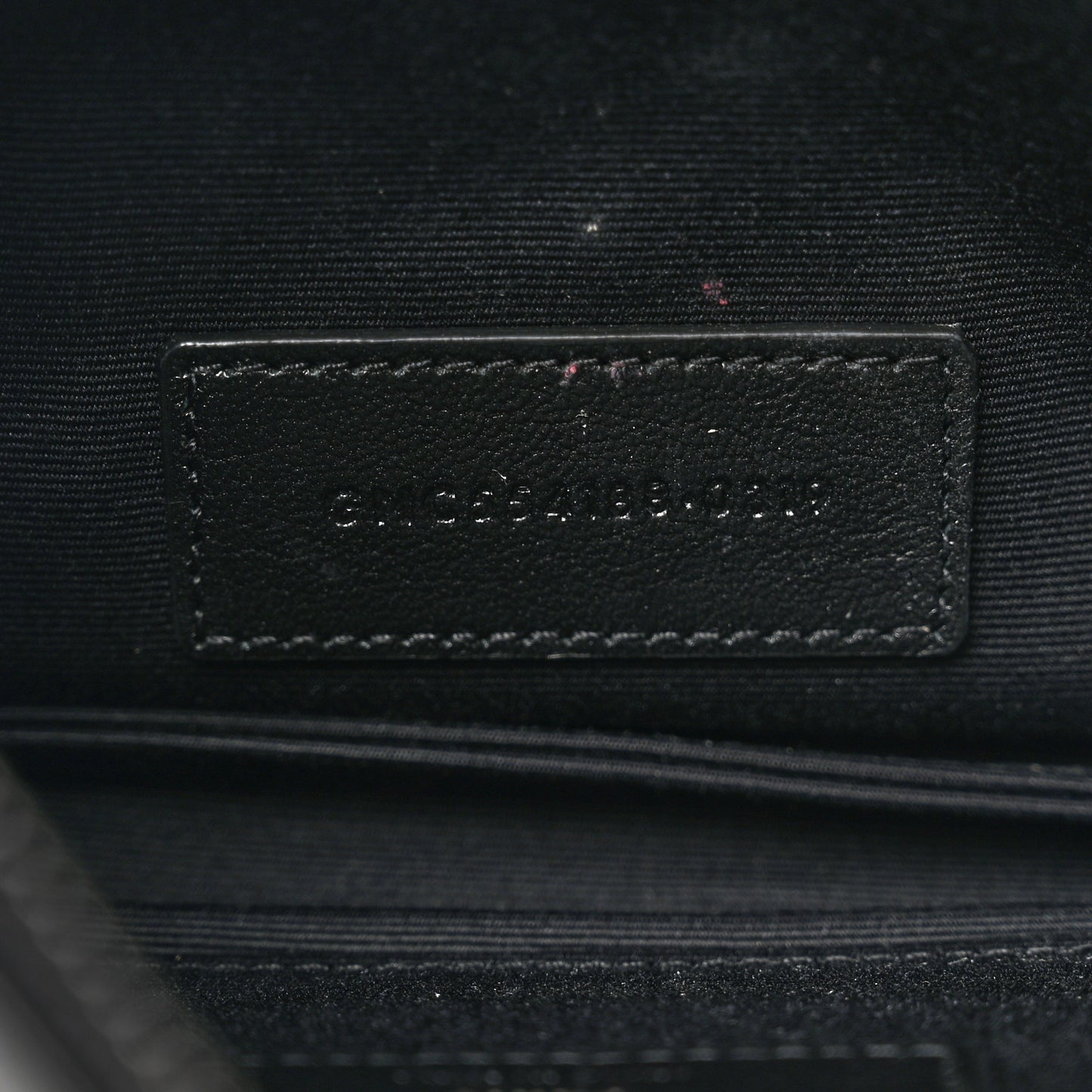 Grain De Poudre Polka-Dog Monogram Bill Pouch Black