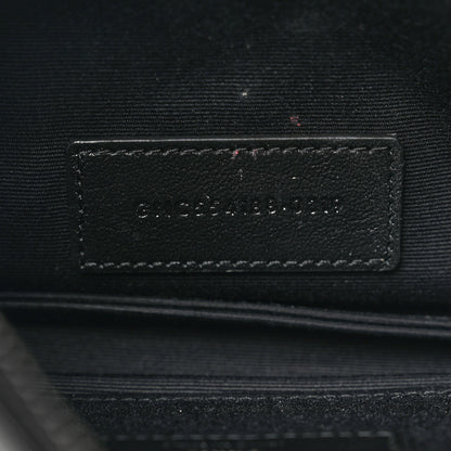 Saint Laurent Grain De Poudre Polka-Dog Monogram Bill Pouch Black 7 of 8