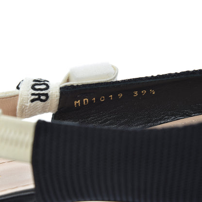 Christian Dior Technical Canvas Ribbon J'Adior Slingback Ballet Flats 39.5 Black 8 of 12