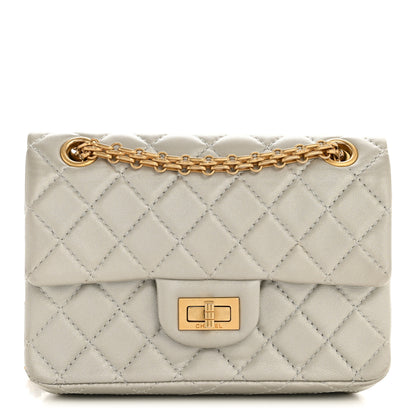 Chanel Metallic Goatskin Quilted 2.55 Reissue Mini Flap Silver 1 of 14