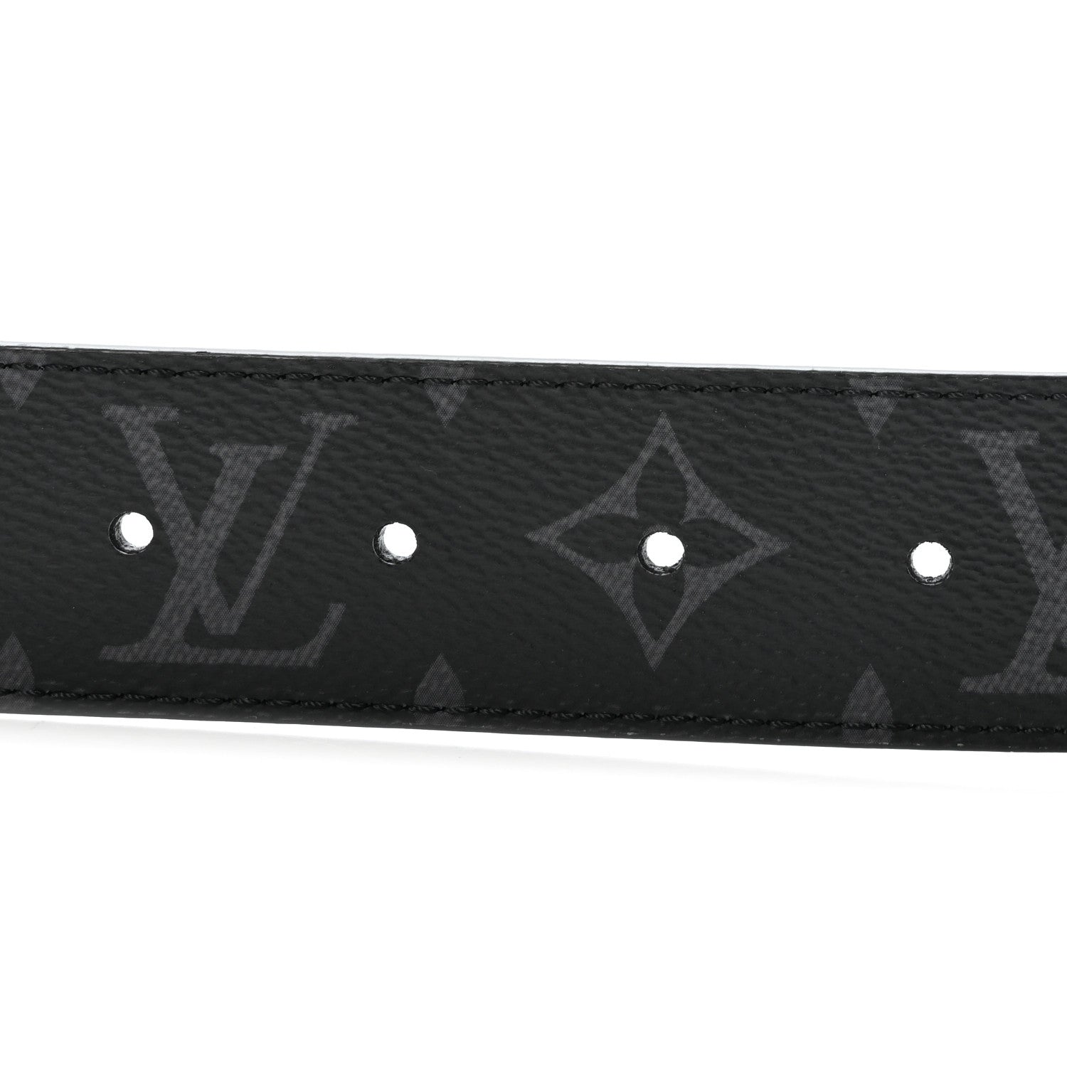 Louis Vuitton Calfskin Monogram Eclipse 40mm LV Initiales Reversible Belt 85 34 3 of 6