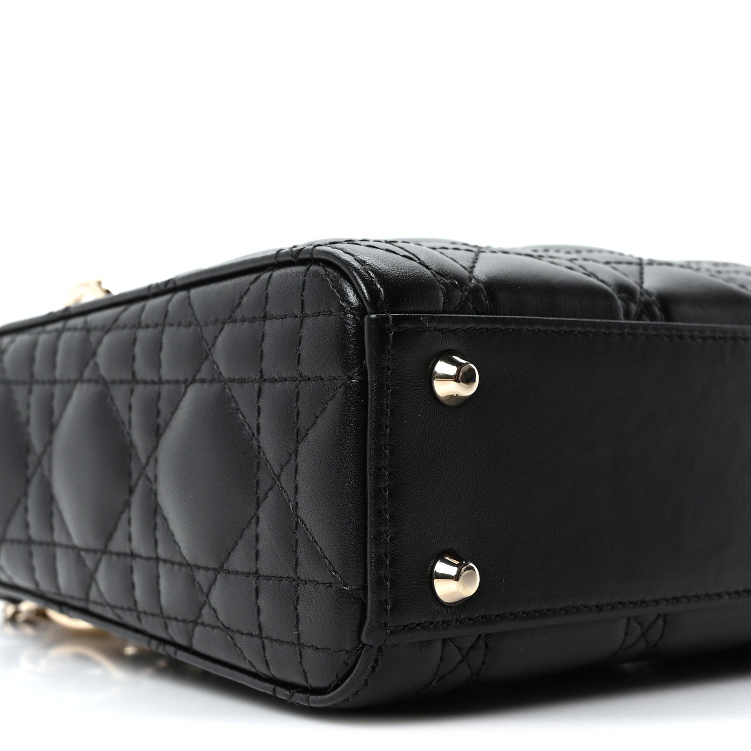 Christian Dior Lambskin Cannage Mini Lady Dior Black 9 of 11