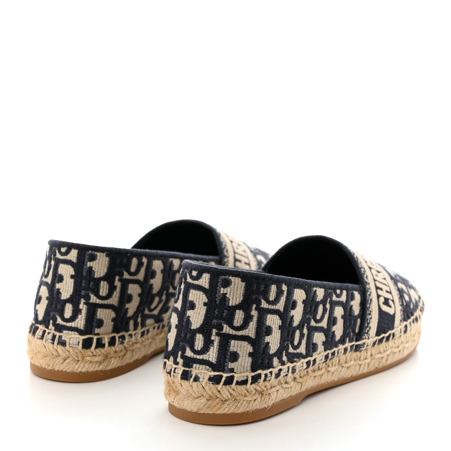 Christian Dior Oblique Embroidered Granville 15mm Espadrilles 37 Deep Blue 4 of 9
