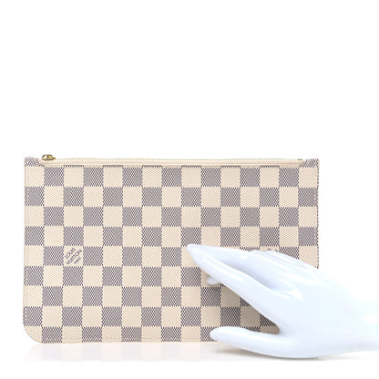 Louis Vuitton Damier Azur Neverfull MM GM Pochette 2 of 8
