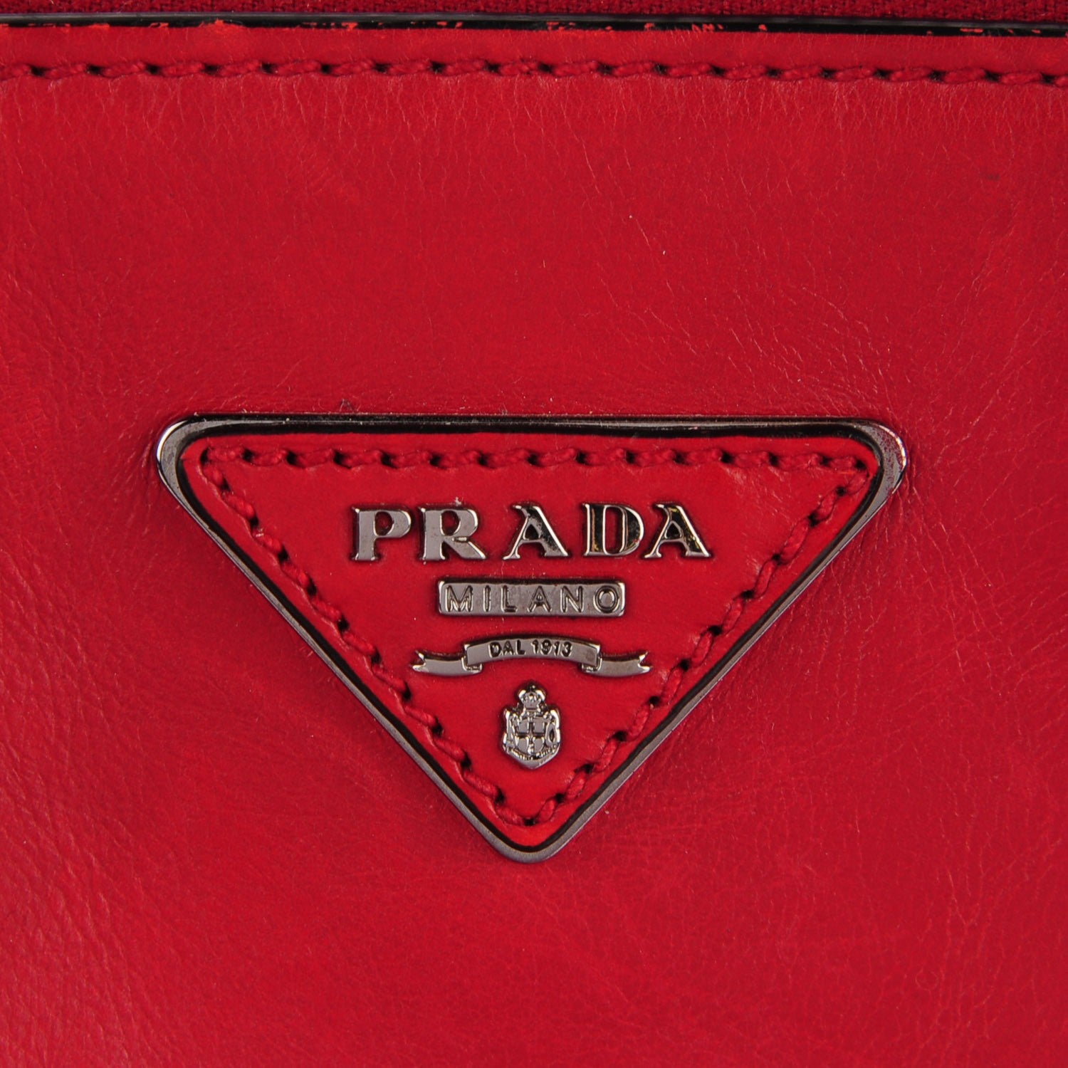 Prada Glace Calf Twin Pocket Tote Fuoco 9 of 9