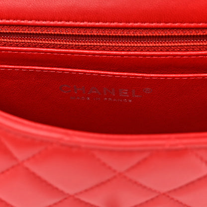 Chanel Lambskin Quilted Mini Rectangular Flap Red 6 of 11