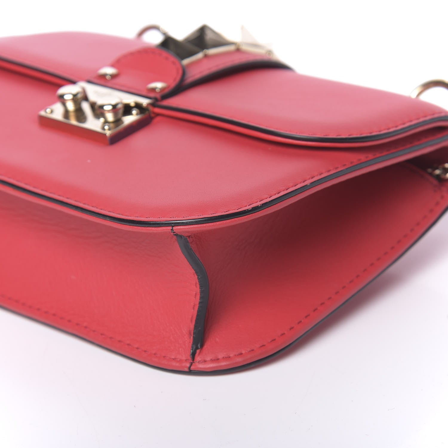 Valentino Garavani Vitello Small Glam Lock Rockstud Flap Red 9 of 11