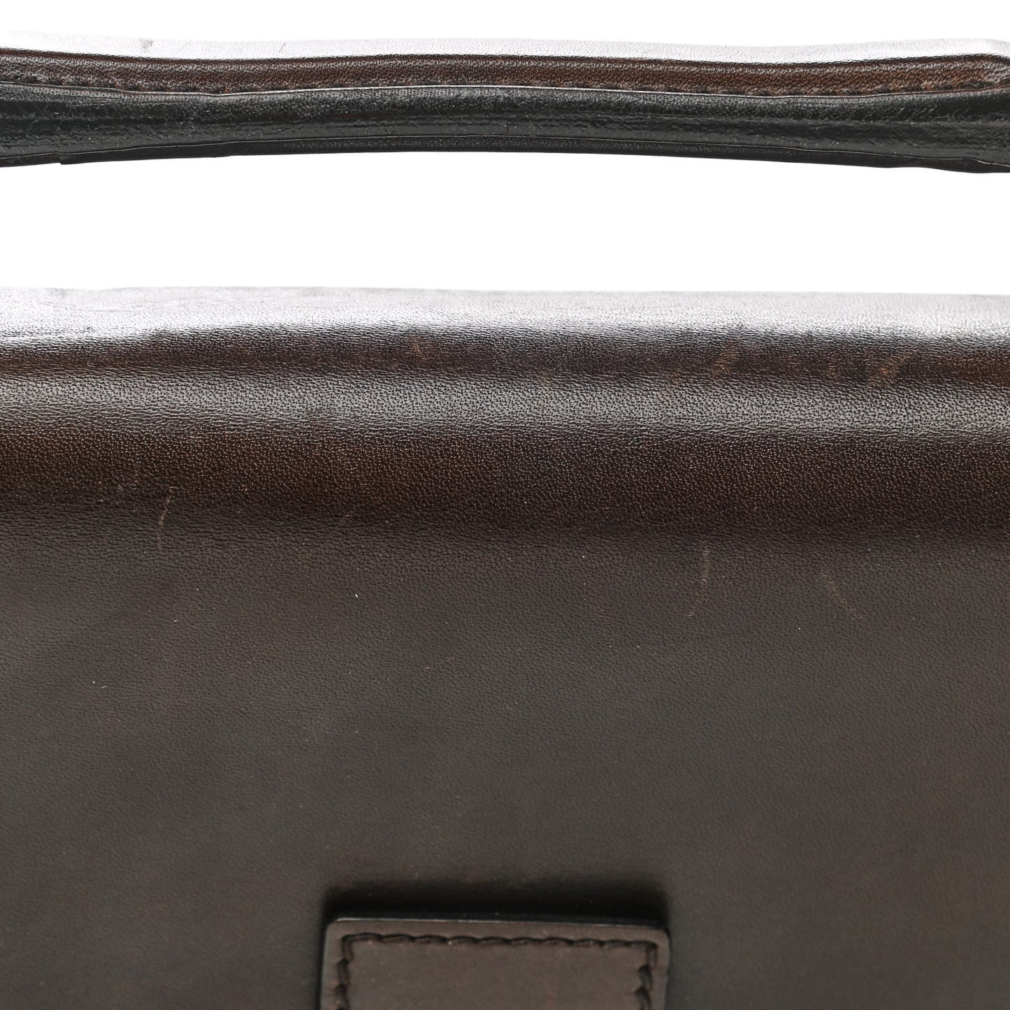 GG Supreme Monogram Flap Briefcase Brown