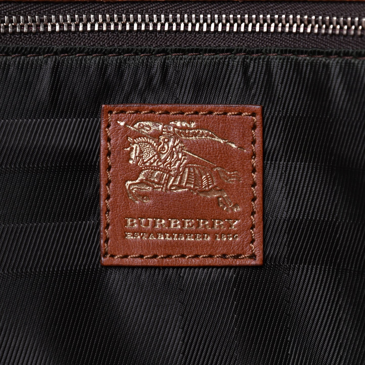 Grainy Calfskin Buckle Tote Brown