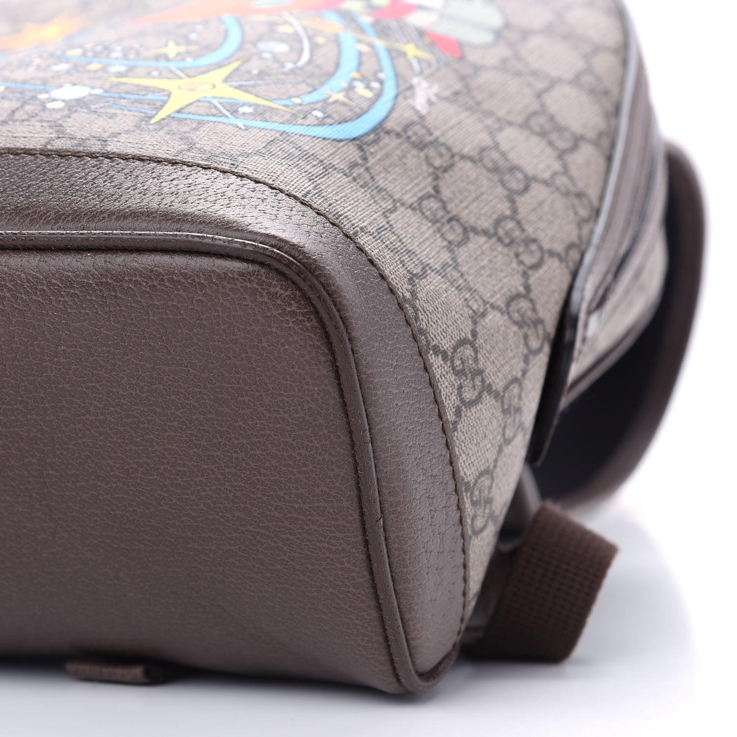 Gucci X DISNEY GG Supreme Monogram Donald Duck Small Interlocking G Dome Backpack Beige Multicolor New Acero 6 of 9